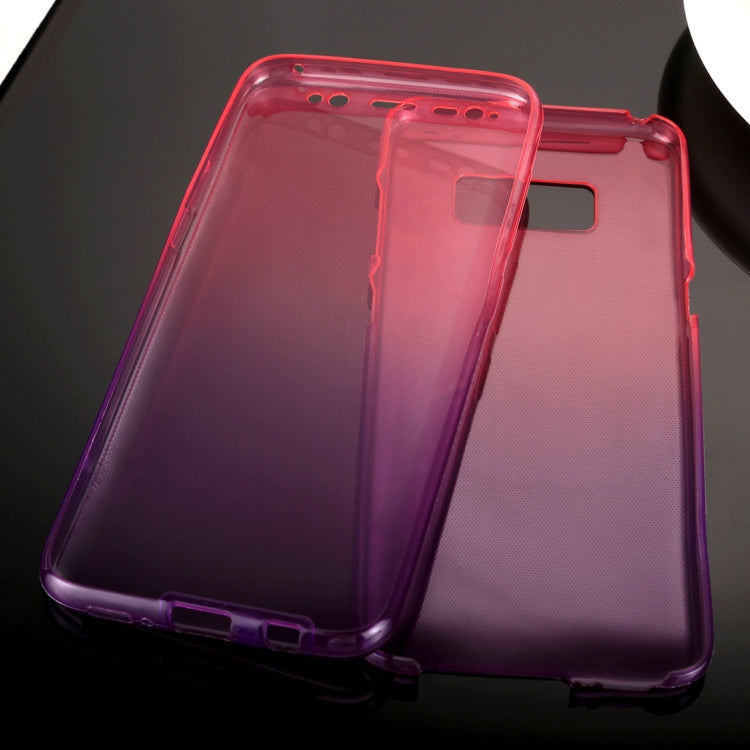 For Galaxy S8 0.75mm Double-sided Gradient Color Full Coverage TPU Protective Case Back Cover