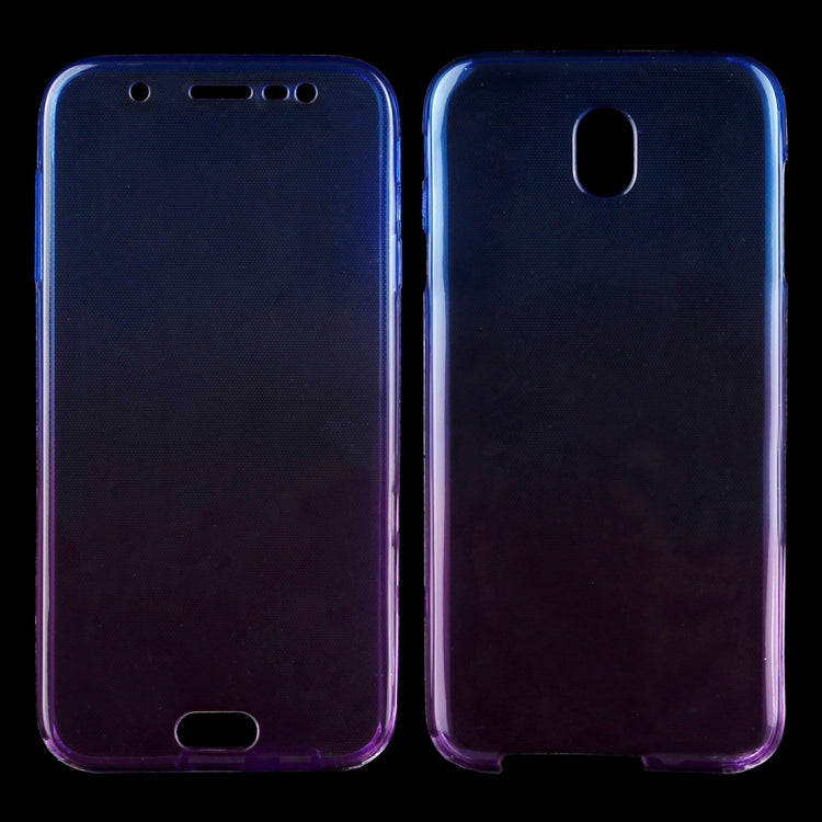 For Galaxy J3 (2017) (EU Version) 0.75mm Double-sided Gradient Color Full Coverage TPU Protective Case Back Cover
