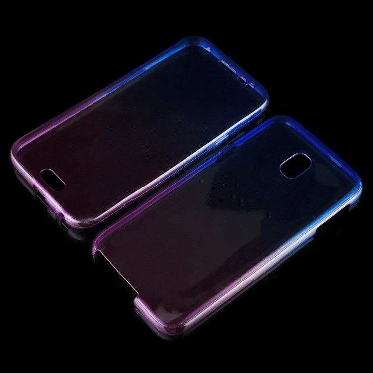 For Galaxy J3 (2017) (EU Version) 0.75mm Double-sided Gradient Color Full Coverage TPU Protective Case Back Cover