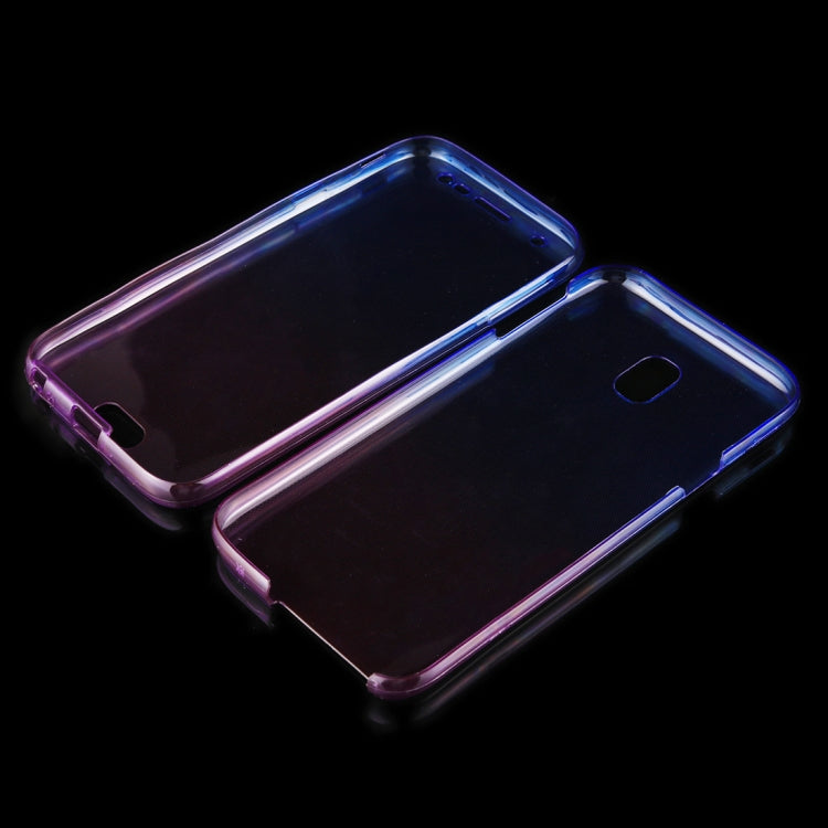 For Galaxy J3 (2017) (EU Version) 0.75mm Double-sided Gradient Color Full Coverage TPU Protective Case Back Cover