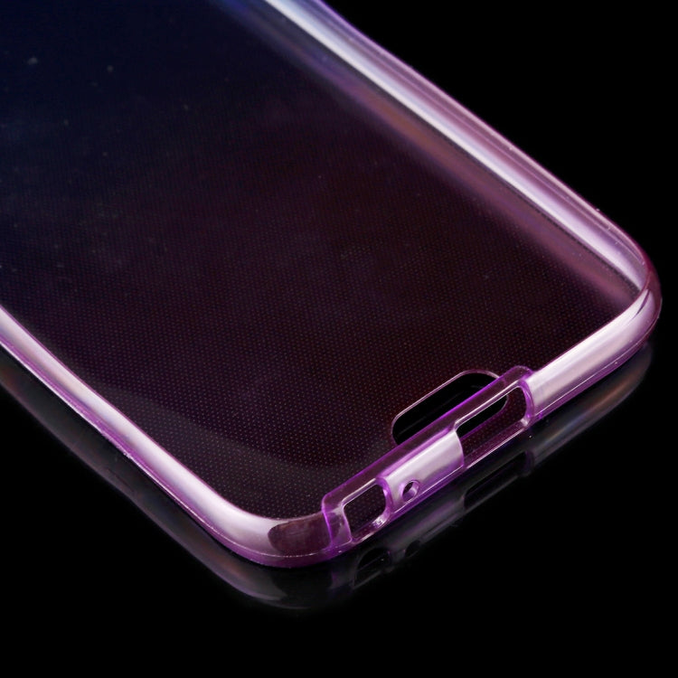 For Galaxy J3 (2017) (EU Version) 0.75mm Double-sided Gradient Color Full Coverage TPU Protective Case Back Cover