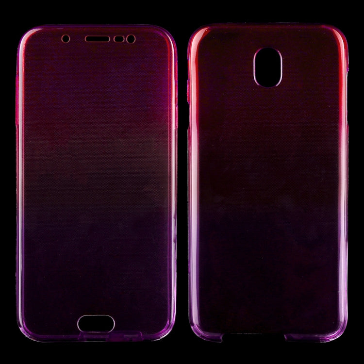 For Galaxy J3 (2017) (EU Version) 0.75mm Double-sided Gradient Color Full Coverage TPU Protective Case Back Cover
