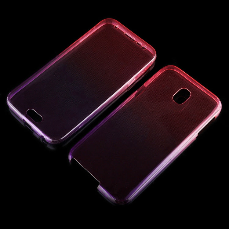 For Galaxy J3 (2017) (EU Version) 0.75mm Double-sided Gradient Color Full Coverage TPU Protective Case Back Cover