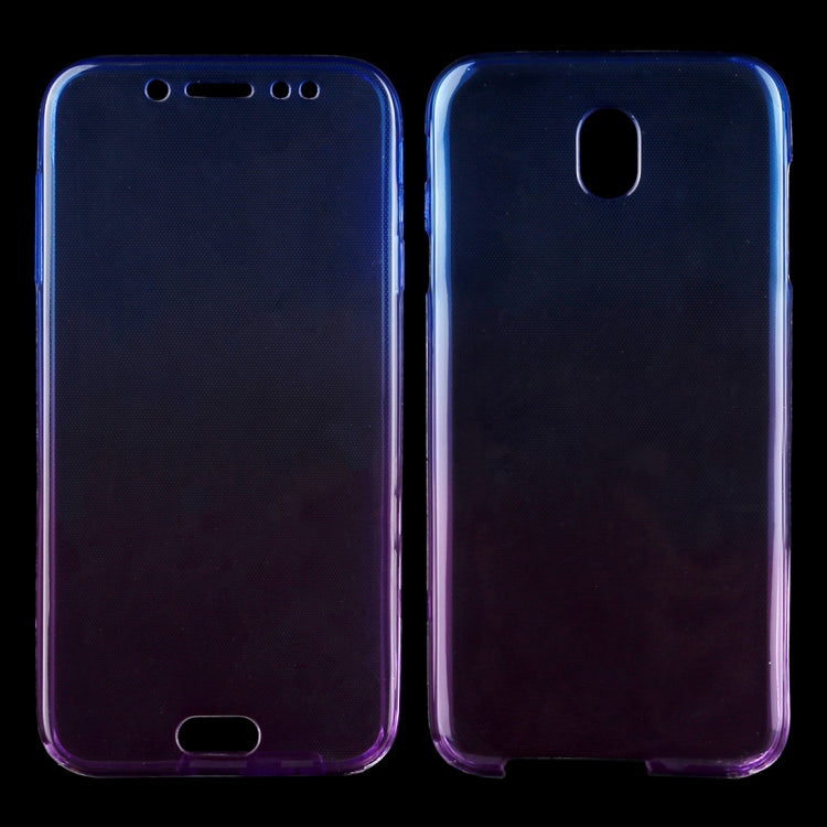 For Galaxy J5 (2017) (EU Version) 0.75mm Double-sided Gradient Color Full Coverage TPU Protective Case Back Cover