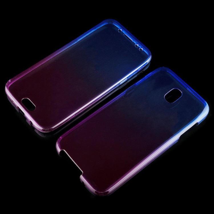 For Galaxy J5 (2017) (EU Version) 0.75mm Double-sided Gradient Color Full Coverage TPU Protective Case Back Cover
