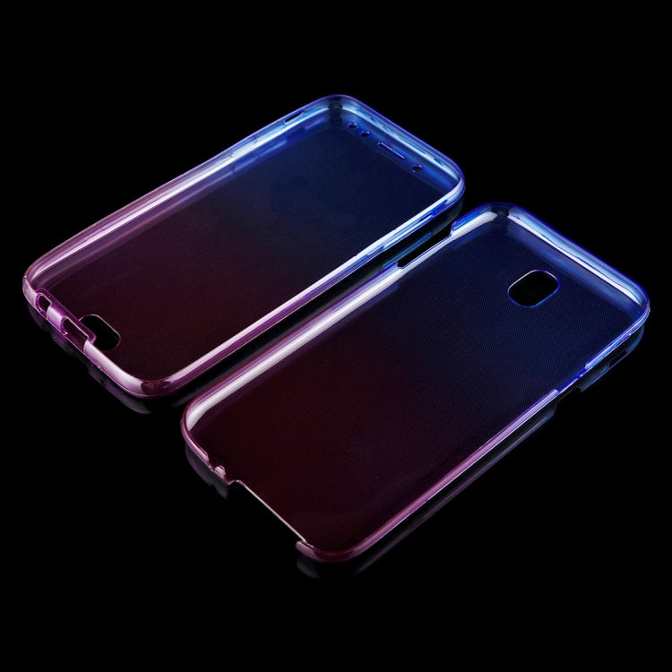 For Galaxy J5 (2017) (EU Version) 0.75mm Double-sided Gradient Color Full Coverage TPU Protective Case Back Cover