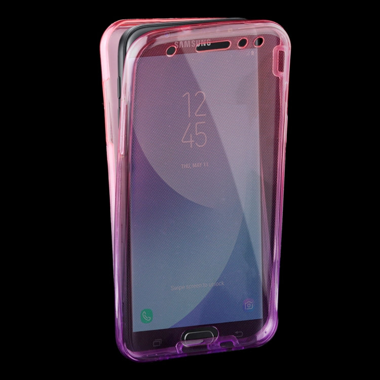 For Galaxy J5 (2017) (EU Version) 0.75mm Double-sided Gradient Color Full Coverage TPU Protective Case Back Cover