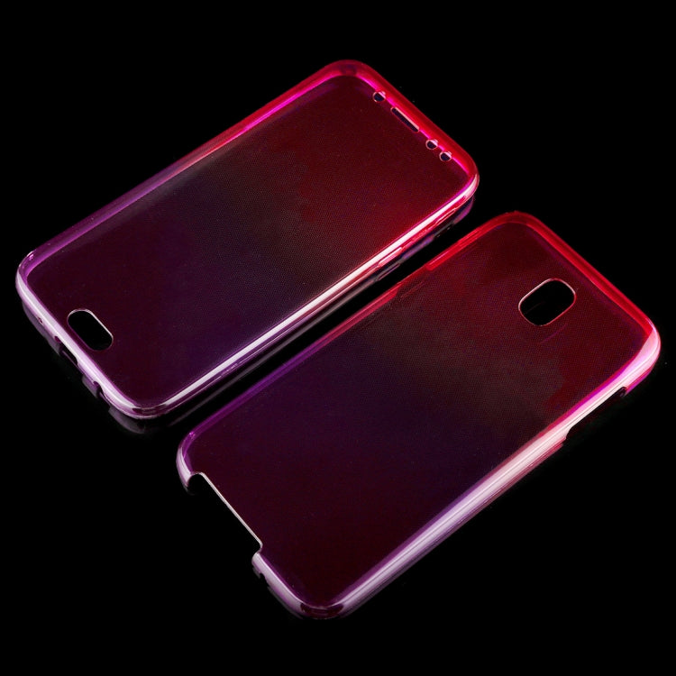 For Galaxy J5 (2017) (EU Version) 0.75mm Double-sided Gradient Color Full Coverage TPU Protective Case Back Cover