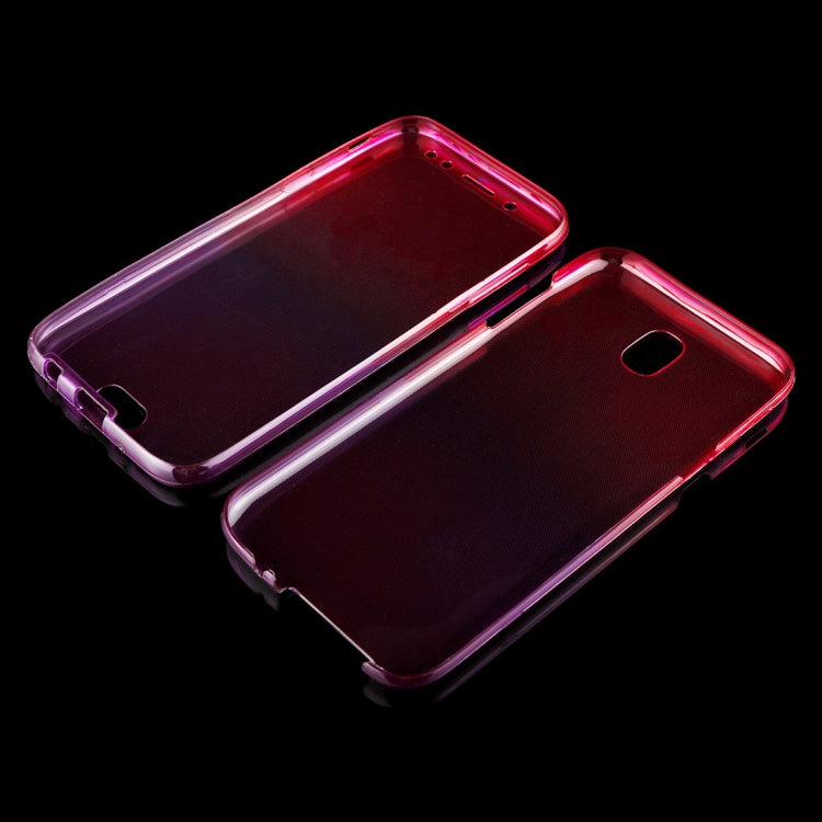For Galaxy J5 (2017) (EU Version) 0.75mm Double-sided Gradient Color Full Coverage TPU Protective Case Back Cover