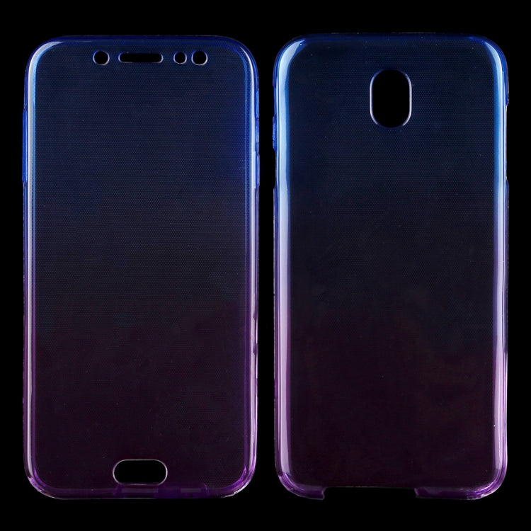 For Galaxy J7 (2017) (EU Version) 0.75mm Double-sided Gradient Color Full Coverage TPU Protective Case Back Cover