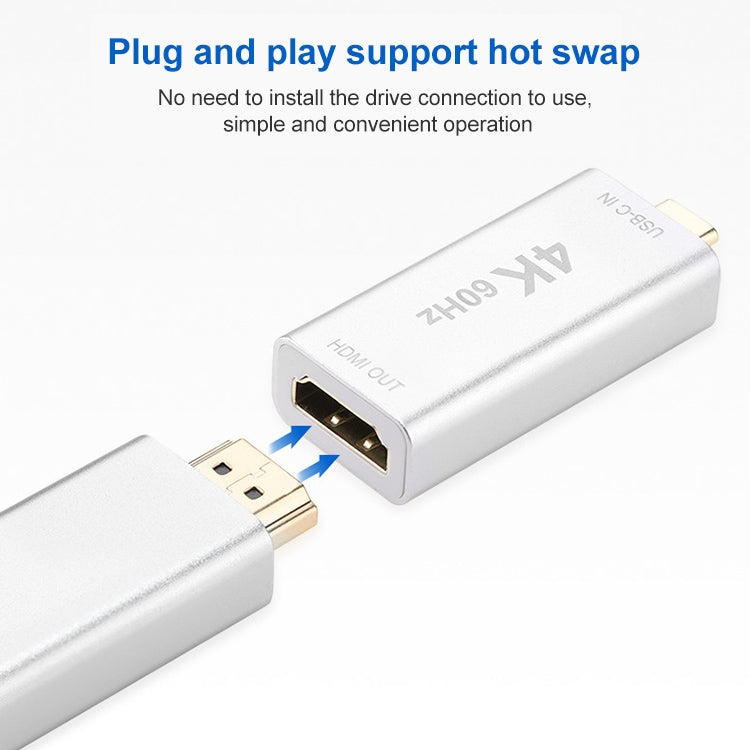 USB-C / Type-C Male to HDMI Female Aluminum-magnesium Alloy Adapter