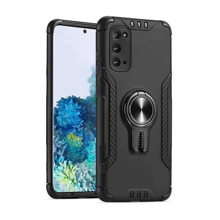 For Galaxy S20 Ultra Metal Ring Holder 360 Degree Rotating TPU + PC Protective Case
