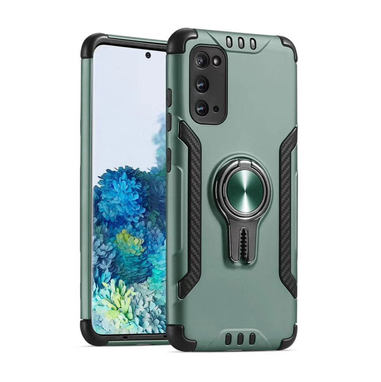 For Galaxy S20 Ultra Metal Ring Holder 360 Degree Rotating TPU + PC Protective Case