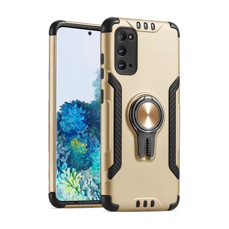 For Galaxy S20 Ultra Metal Ring Holder 360 Degree Rotating TPU + PC Protective Case