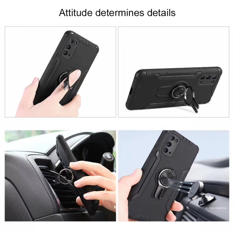 For Galaxy S20 Ultra Metal Ring Holder 360 Degree Rotating TPU + PC Protective Case