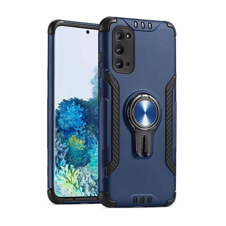 For Galaxy S20 Ultra Metal Ring Holder 360 Degree Rotating TPU + PC Protective Case
