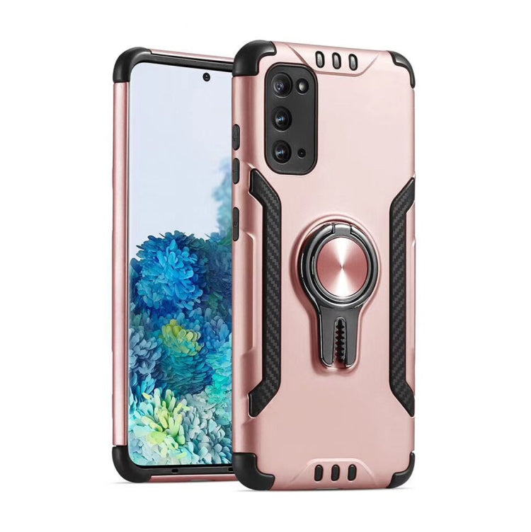 For Galaxy S20 Ultra Metal Ring Holder 360 Degree Rotating TPU + PC Protective Case
