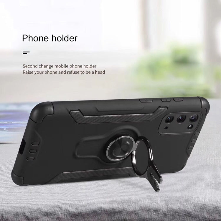 For Galaxy S20 Ultra Metal Ring Holder 360 Degree Rotating TPU + PC Protective Case