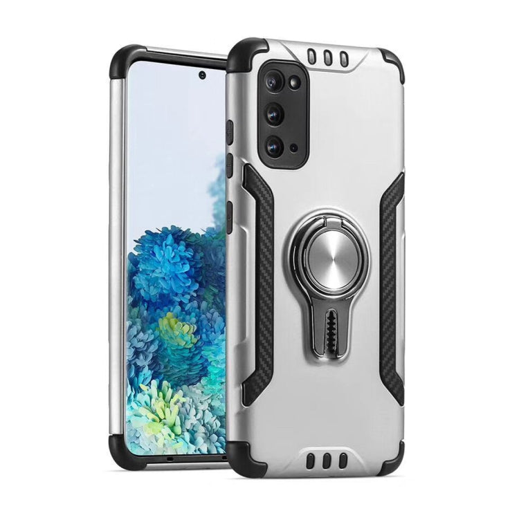 For Galaxy S20 Ultra Metal Ring Holder 360 Degree Rotating TPU + PC Protective Case