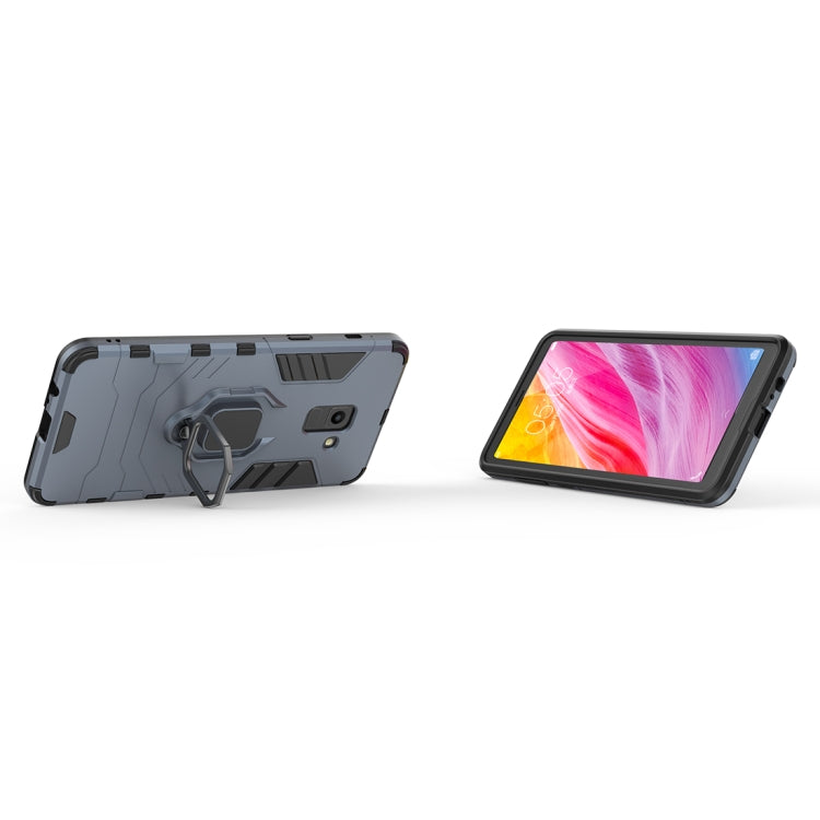 PC + TPU Shockproof Protective Case with Magnetic Ring Holder for Galaxy A8+ (2018)