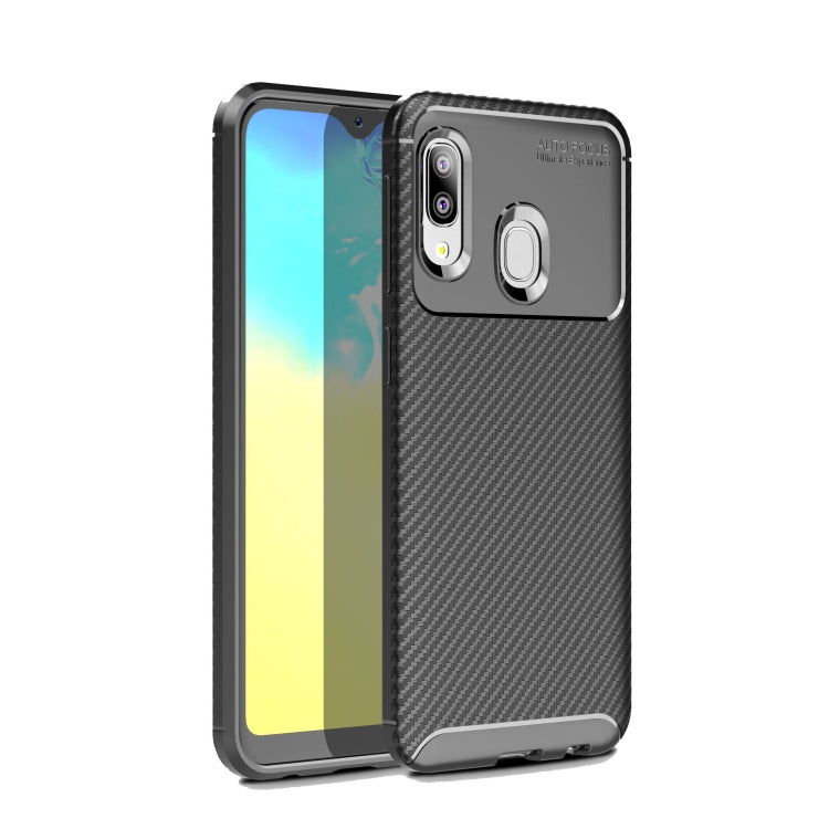 Carbon Fiber Texture Shockproof TPU Case for Galaxy A20e