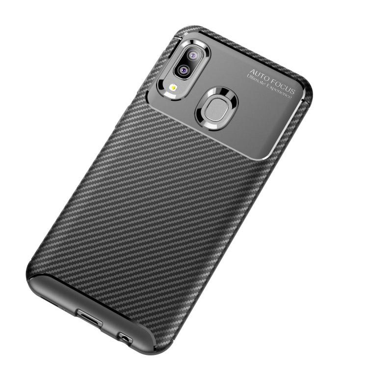 Carbon Fiber Texture Shockproof TPU Case for Galaxy A20e