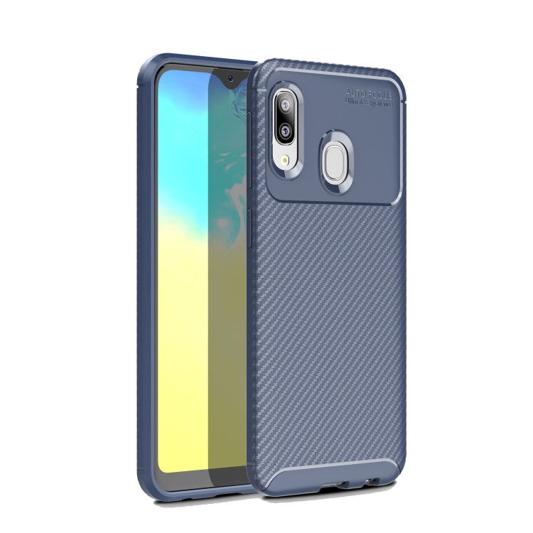 Carbon Fiber Texture Shockproof TPU Case for Galaxy A20e