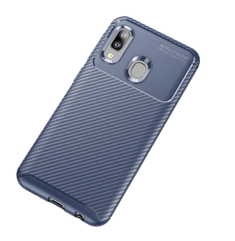 Carbon Fiber Texture Shockproof TPU Case for Galaxy A20e