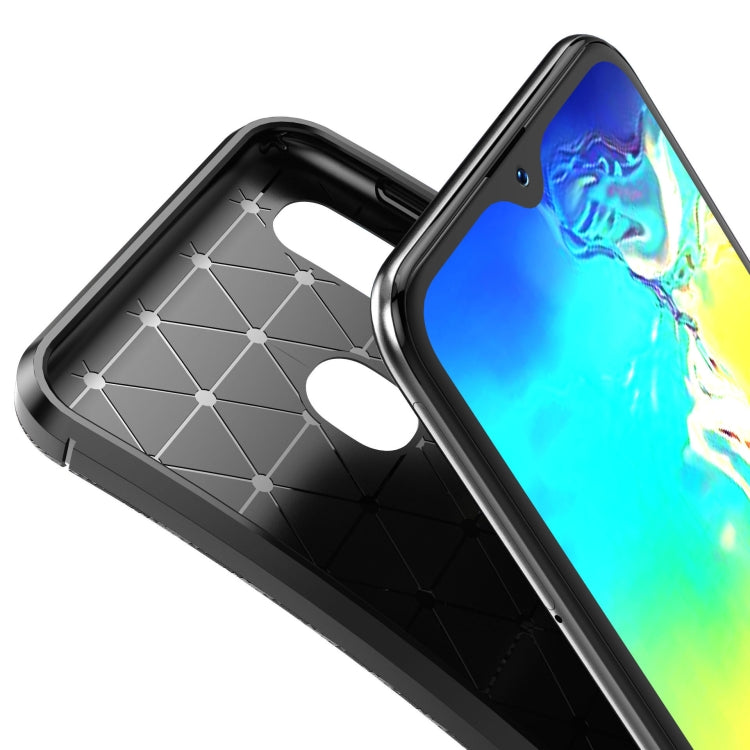 Carbon Fiber Texture Shockproof TPU Case for Galaxy A20e