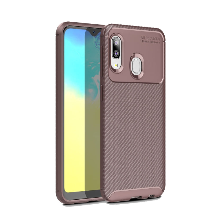 Carbon Fiber Texture Shockproof TPU Case for Galaxy A20e
