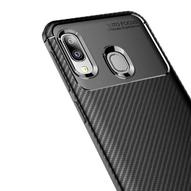 Carbon Fiber Texture Shockproof TPU Case for Galaxy A20e