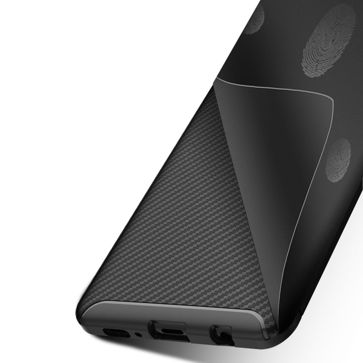 Carbon Fiber Texture Shockproof TPU Case for Galaxy S10 5G (Blue)