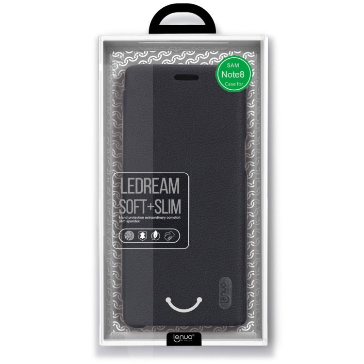 Lenuo for Galaxy Note 8 PU+PC Litchi Texture Horizontal Flip Leather Case with Card Slots