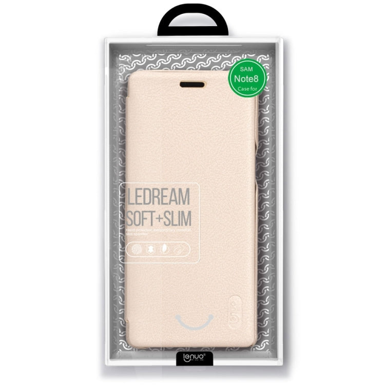 Lenuo for Galaxy Note 8 PU+PC Litchi Texture Horizontal Flip Leather Case with Card Slots