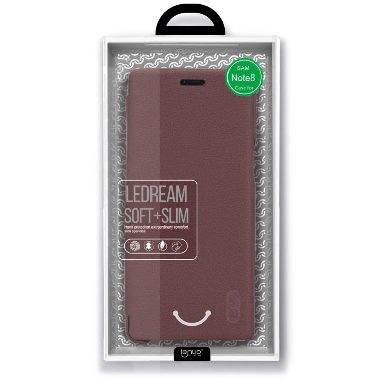 Lenuo for Galaxy Note 8 PU+PC Litchi Texture Horizontal Flip Leather Case with Card Slots