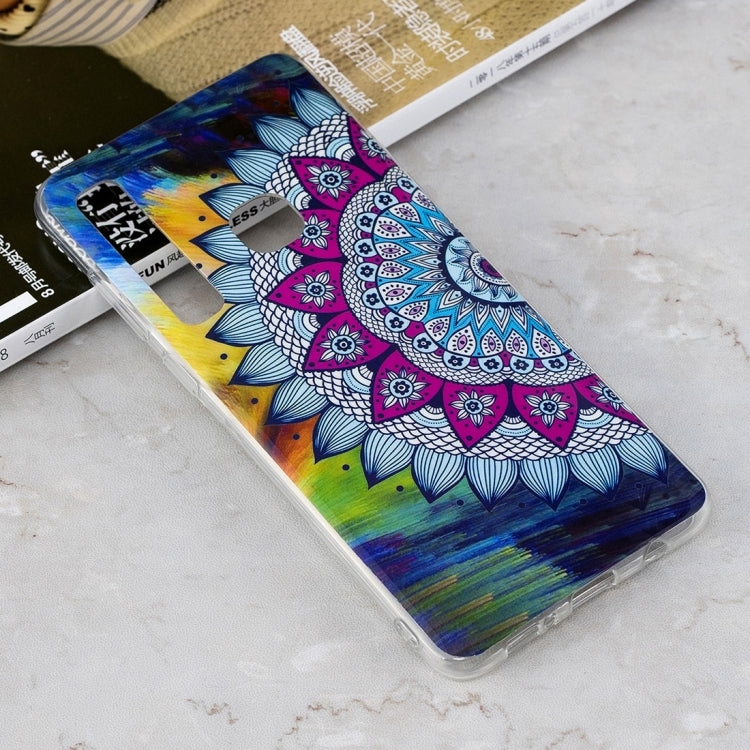 Luminous Colorful Sun Flower Pattern Shockproof TPU Protective Case for Galaxy A9 (2018) / A9s