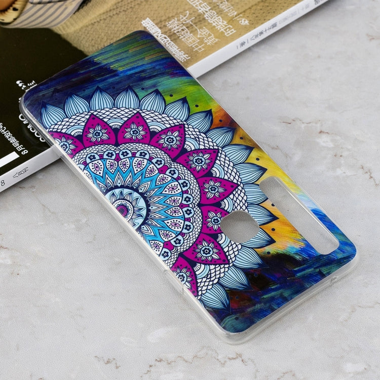 Luminous Colorful Sun Flower Pattern Shockproof TPU Protective Case for Galaxy A9 (2018) / A9s