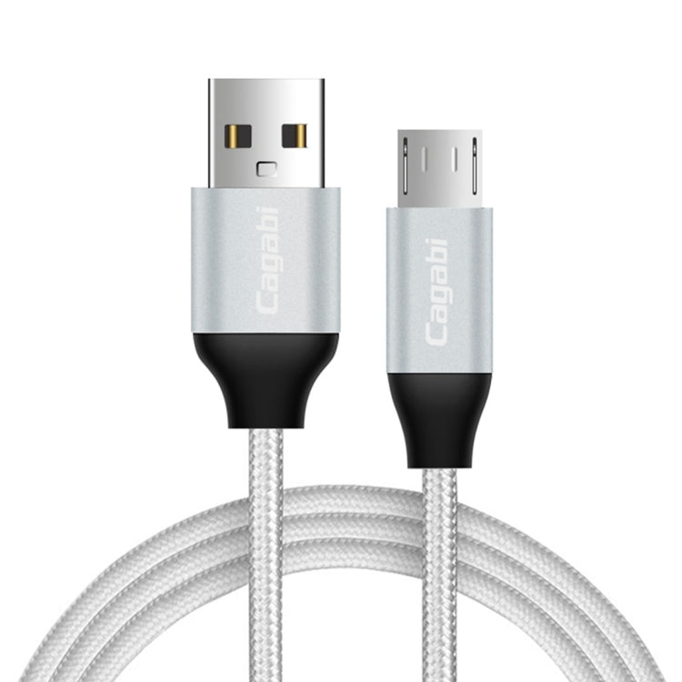 Cagabi N1-2 2m 2.4A Aviation Aluminum Alloy + Nylon Micro USB to USB Data Sync Fast Charging Cable, For Galaxy, Huawei, Xiaomi, HTC, Sony and Other Smartphones