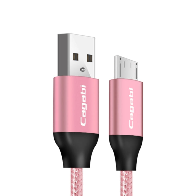 Cagabi N1-3 3m 2.4A Aviation Aluminum Alloy + Nylon Micro USB to USB Data Sync Fast Charging Cable, For Galaxy, Huawei, Xiaomi, HTC, Sony and Other Smartphones