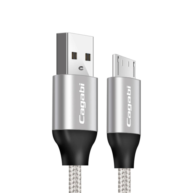 Cagabi N1-3 3m 2.4A Aviation Aluminum Alloy + Nylon Micro USB to USB Data Sync Fast Charging Cable, For Galaxy, Huawei, Xiaomi, HTC, Sony and Other Smartphones