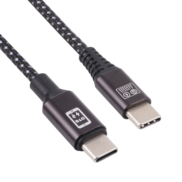A02-C Type-C / USB-C to Type-C / USB-C OTG Nylon Braid Charging Cable, Length: 1.2m