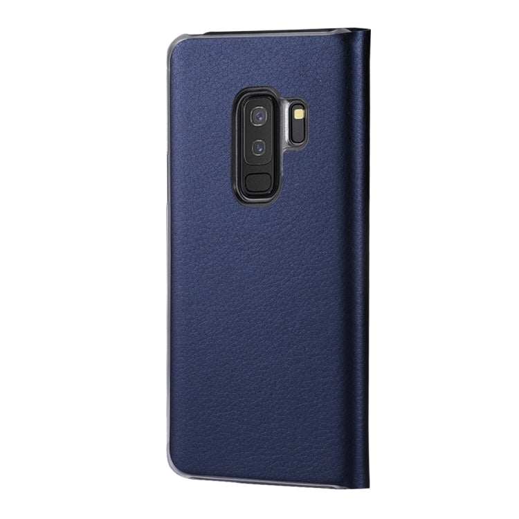 For Galaxy S9+ Ultra-thin Lichi Texture Horizontal Flip Leather Case with Card Slot