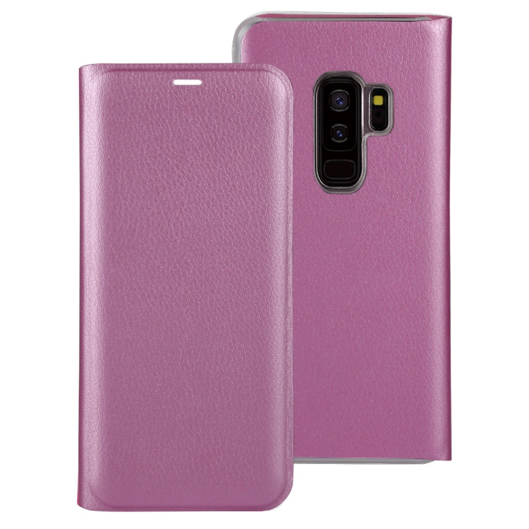 For Galaxy S9+ Ultra-thin Lichi Texture Horizontal Flip Leather Case with Card Slot