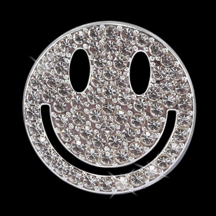 Metal Diamonds Phone Smiling Face Stick, For iPhone, Galaxy, Sony, Lenovo, HTC, Huawei, and other Smartphones