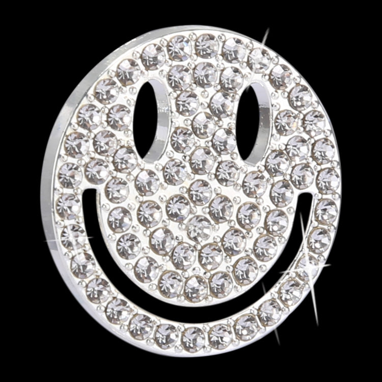 Metal Diamonds Phone Smiling Face Stick, For iPhone, Galaxy, Sony, Lenovo, HTC, Huawei, and other Smartphones