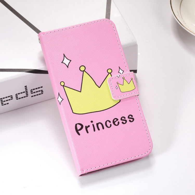 Crown Pattern Colored Drawing Horizontal Flip Leather Case for Galaxy M20, with Holder & Card Slots & Wallet & Lanyard