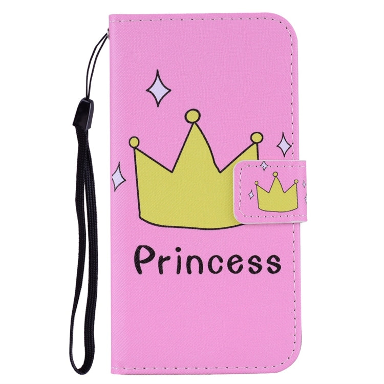 Crown Pattern Colored Drawing Horizontal Flip Leather Case for Galaxy M30, with Holder & Card Slots & Wallet & Lanyard