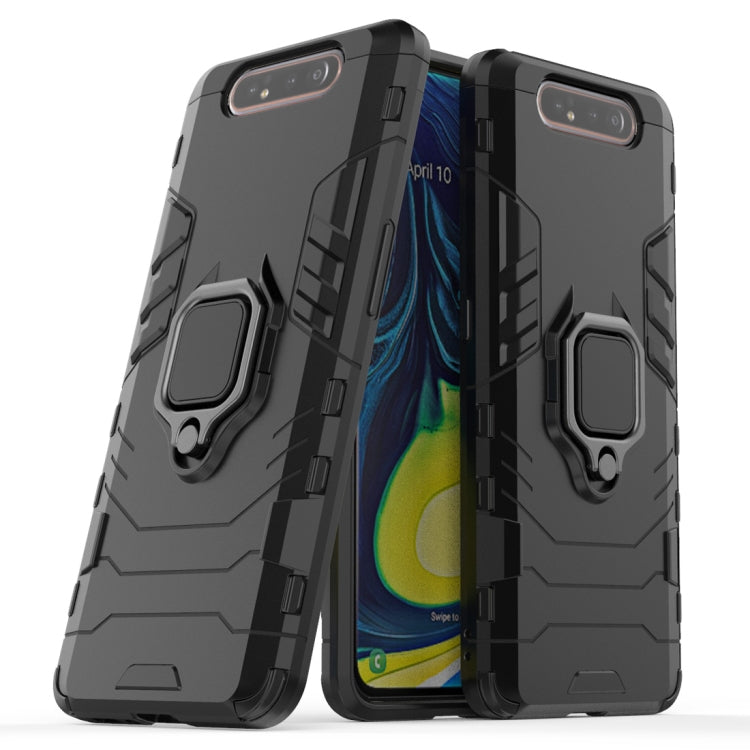 PC + TPU Shockproof Protective Case for Galaxy A80 / A90, with Magnetic Ring Holder
