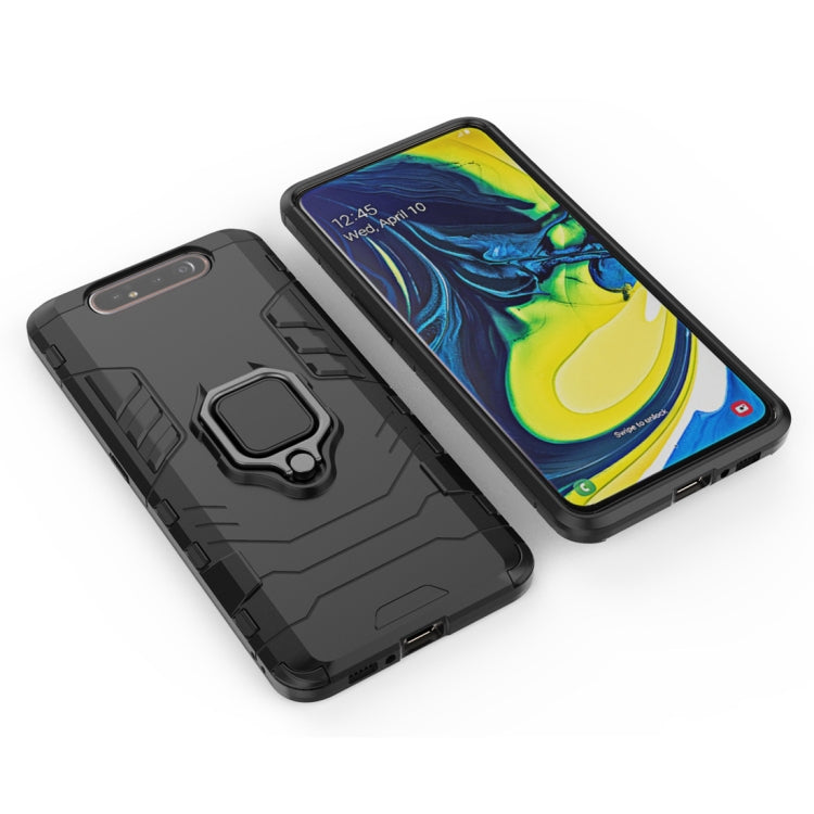 PC + TPU Shockproof Protective Case for Galaxy A80 / A90, with Magnetic Ring Holder