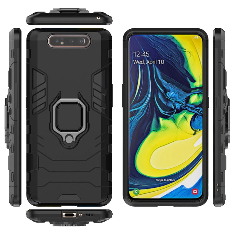 PC + TPU Shockproof Protective Case for Galaxy A80 / A90, with Magnetic Ring Holder